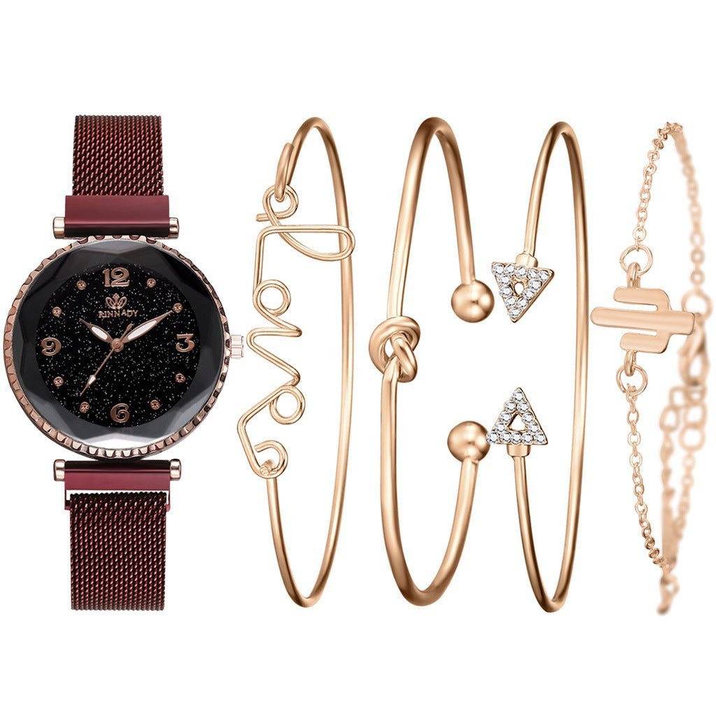 Starry Sky Magnet Buckle Bracelet Wristwatch