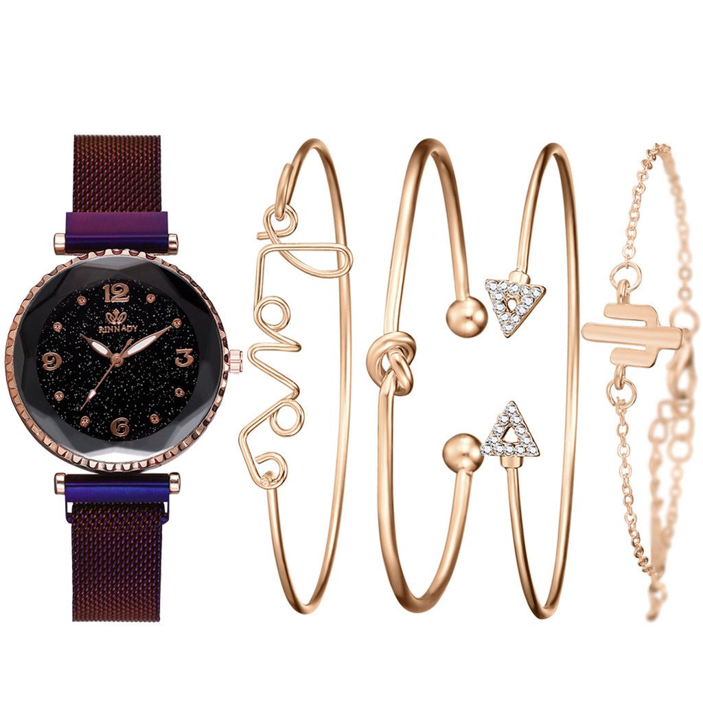 Starry Sky Magnet Buckle Bracelet Wristwatch