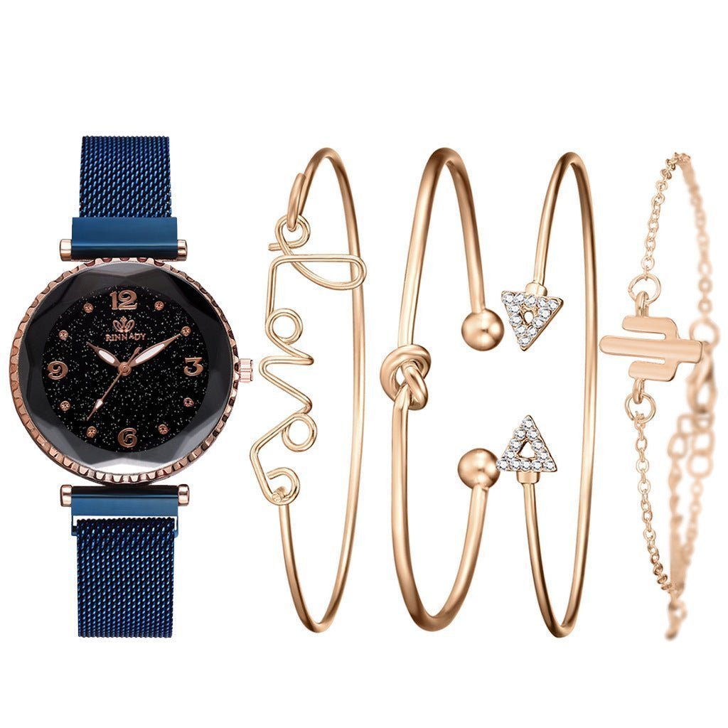 Starry Sky Magnet Buckle Bracelet Wristwatch