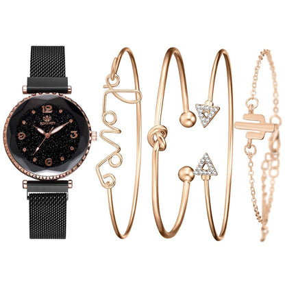 Starry Sky Magnet Buckle Bracelet Wristwatch